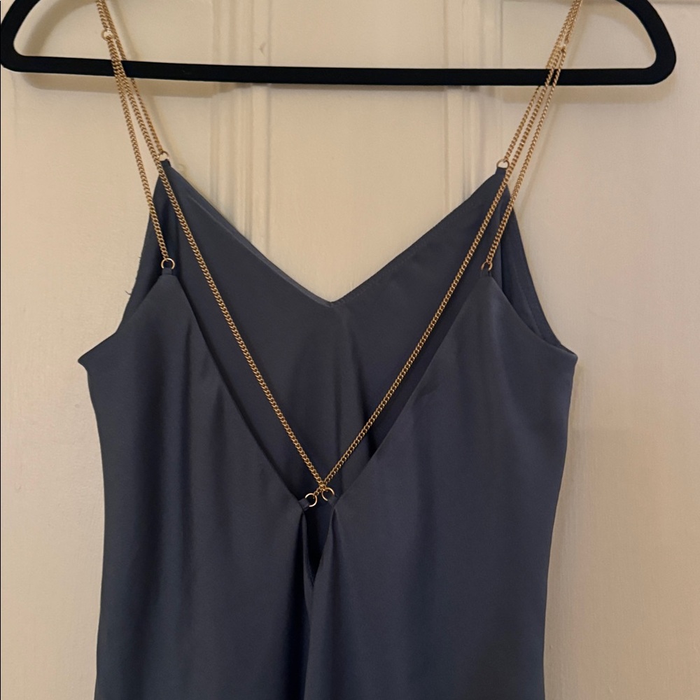 ba&sh Slate Blue Slip Dress